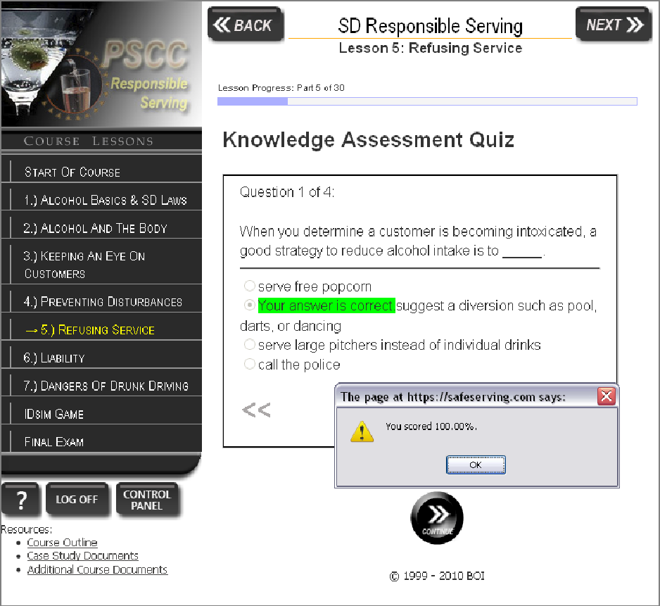 Knowledge Assessment Knowledge Assessment